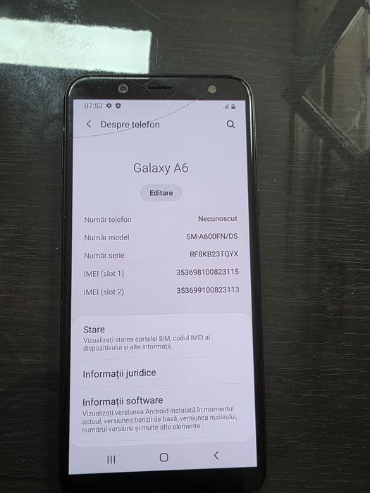 Samsung a6 2018 negru sparta sticla
