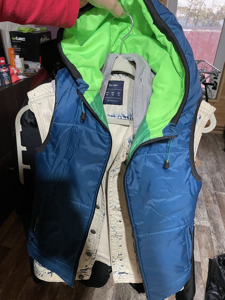 Salopetă ski/vestă fâș copii
