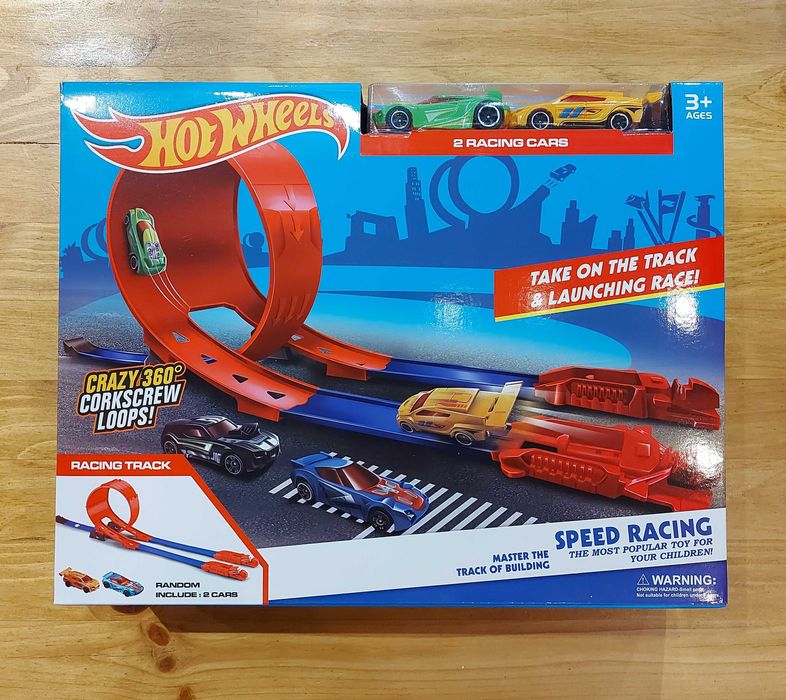Трек "Hot wheels" Красная Мертвая петля. Хот вилс. Трасса. Две машинки