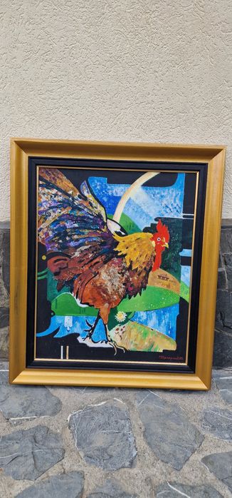 Tablou vintage T Bernadsky- -1990,pictură în ulei- certificat original