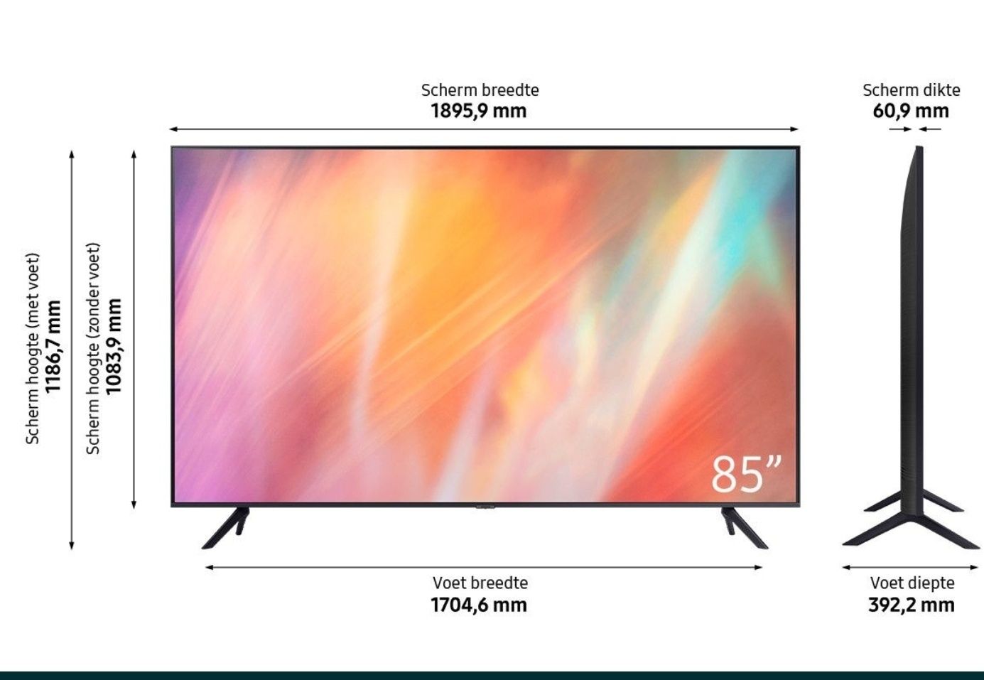 Телевизор Samsung UE85CU7100 4K Smart New 85 "216см Сборка Вьетнам