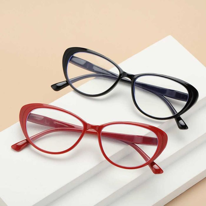 Ochelari de dama cu lentila transparenta, fara dioptrii, rame fete