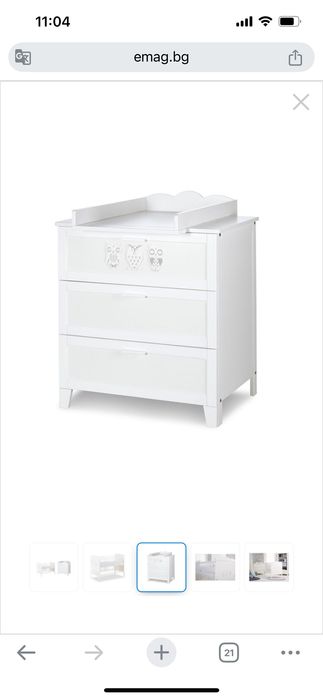 Гардероб и скрин за детска стая масивно дърво