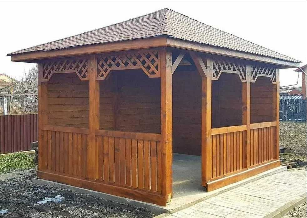 Foisoare, Terase, Case si Cabane stil A-Frame din structura de lemn