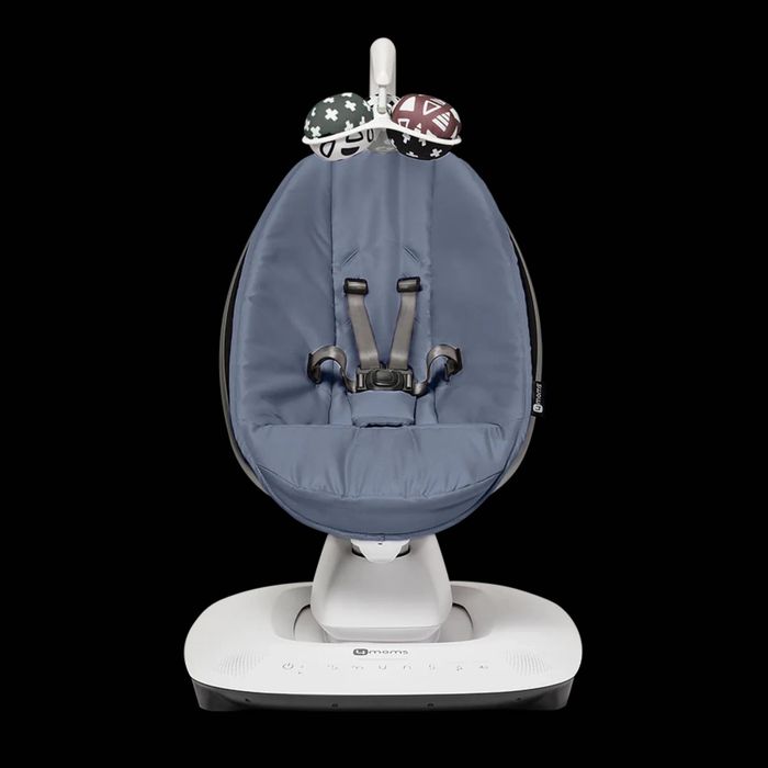 Електрическа бебешка люлка mamaRoo 5.0 Slate Blue, синьо-сива