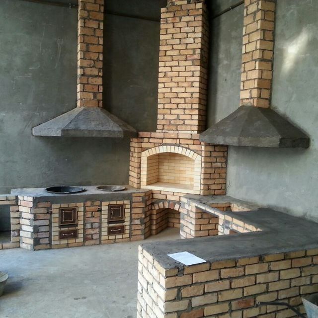 Строительство Казанов тандыров барбекю шашлычницы летней кухни