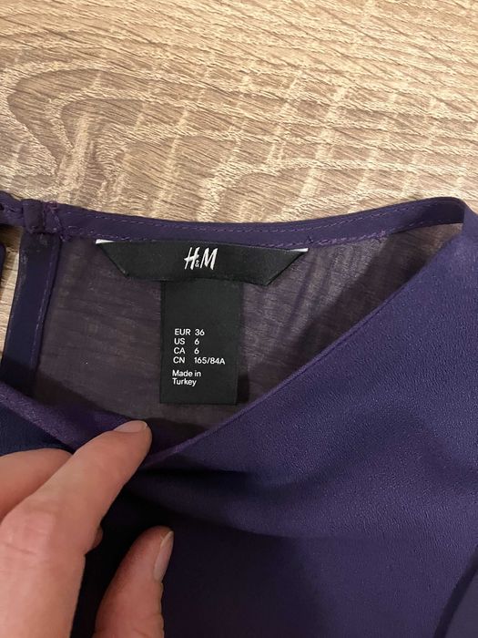 Rochie scurta mov indigo print floral H&M 36