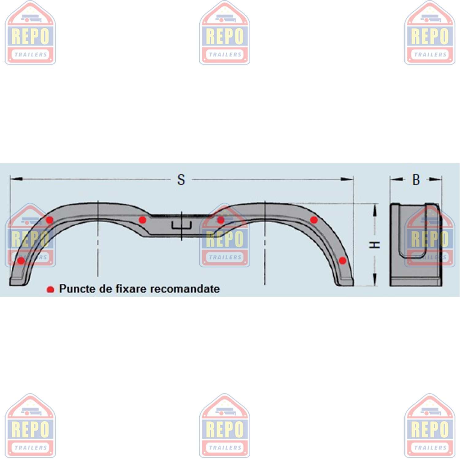 Aripa remorca auto mono ax tandem peridoc moto