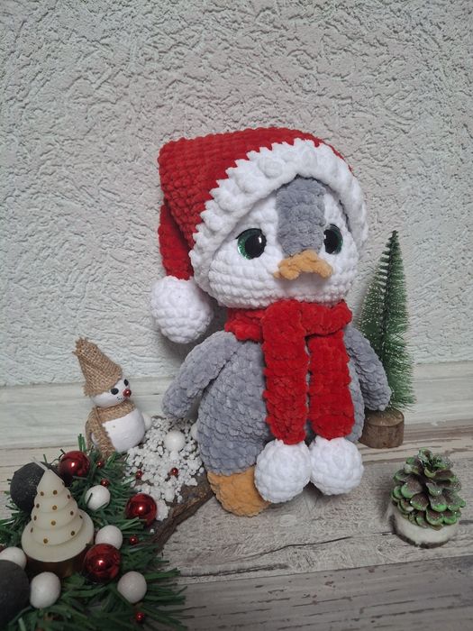 Плетено коледно пингвинче