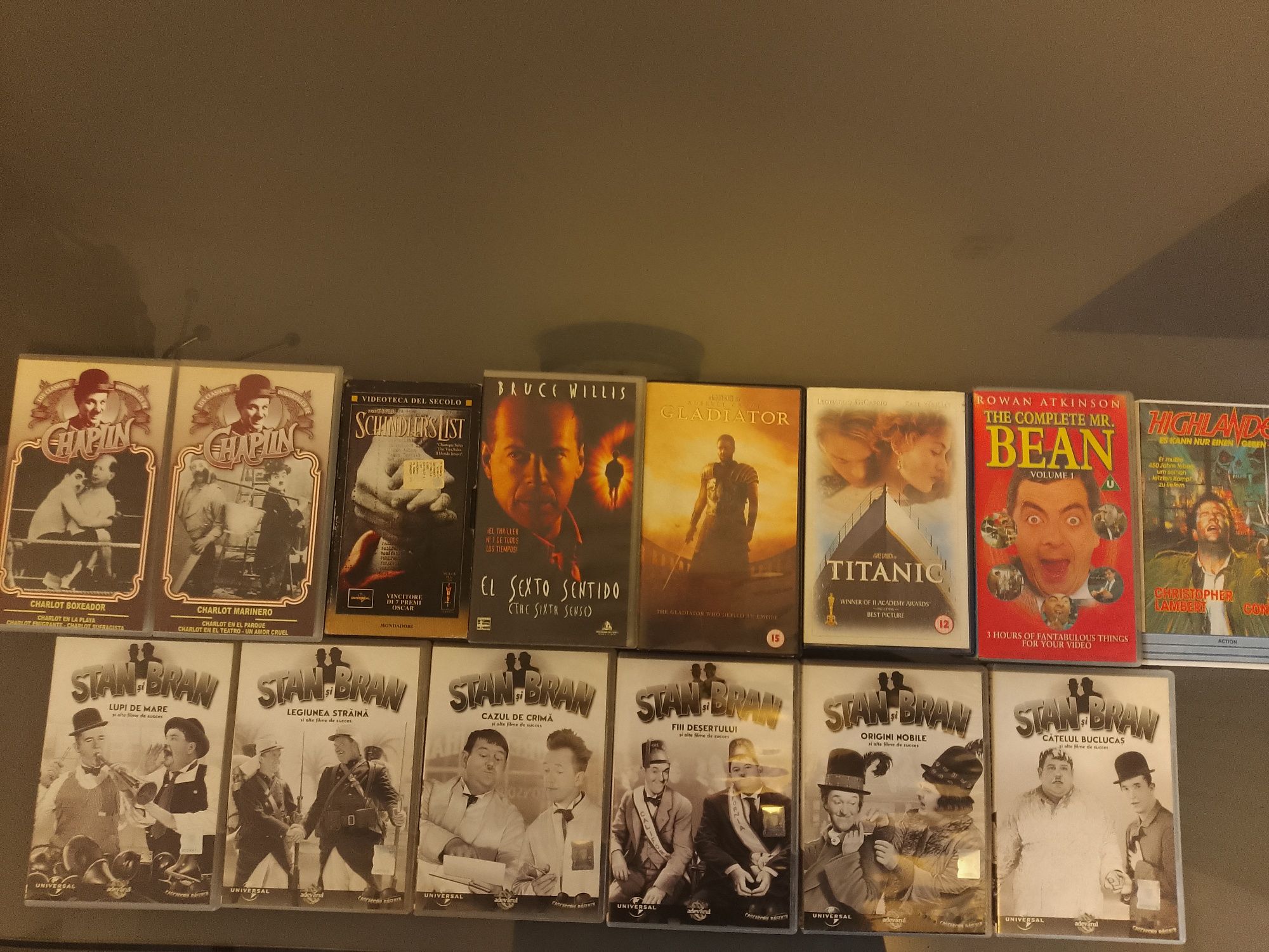 8 casete video originale + 6 dvd uri originale Stan și Bran subtitrate