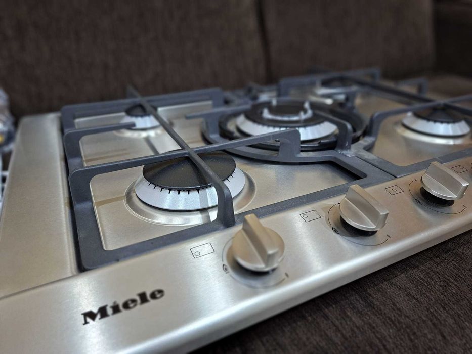Miele KM 2033 G - Plită pe gaz inox, Gratare fonta, 750/520 mm, Noua