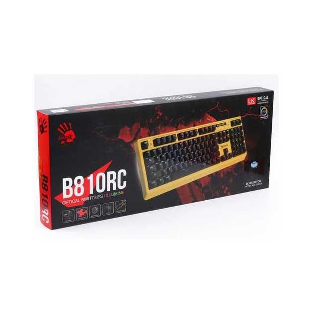 Keyboard Bloody B810RС Cyber Punk Yellow - Игровая клавиатура с RGB