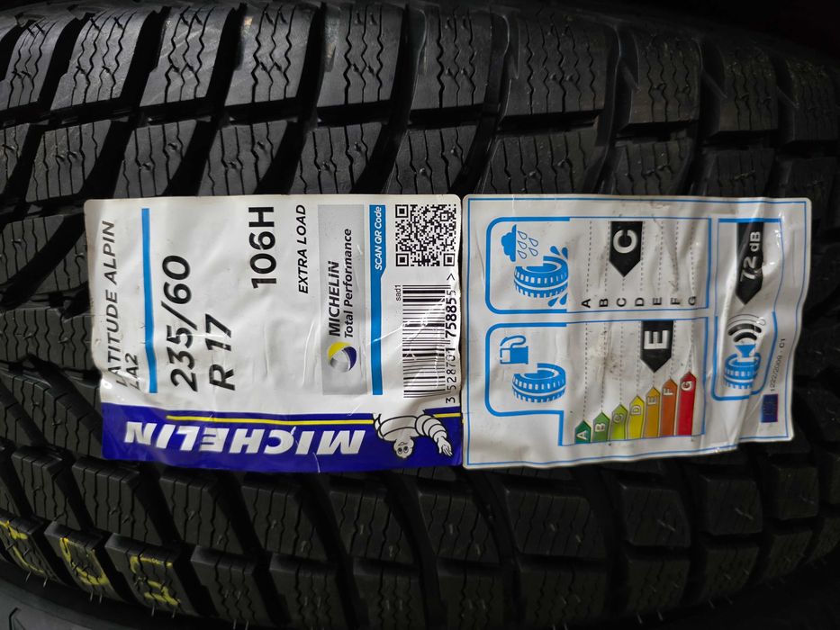 4бр Нови зимни гуми 235 60 17 - Michelin -