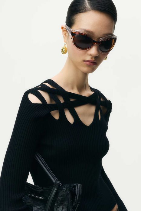 Glenn Martens Bluza tricotata reiat cu decupaje L