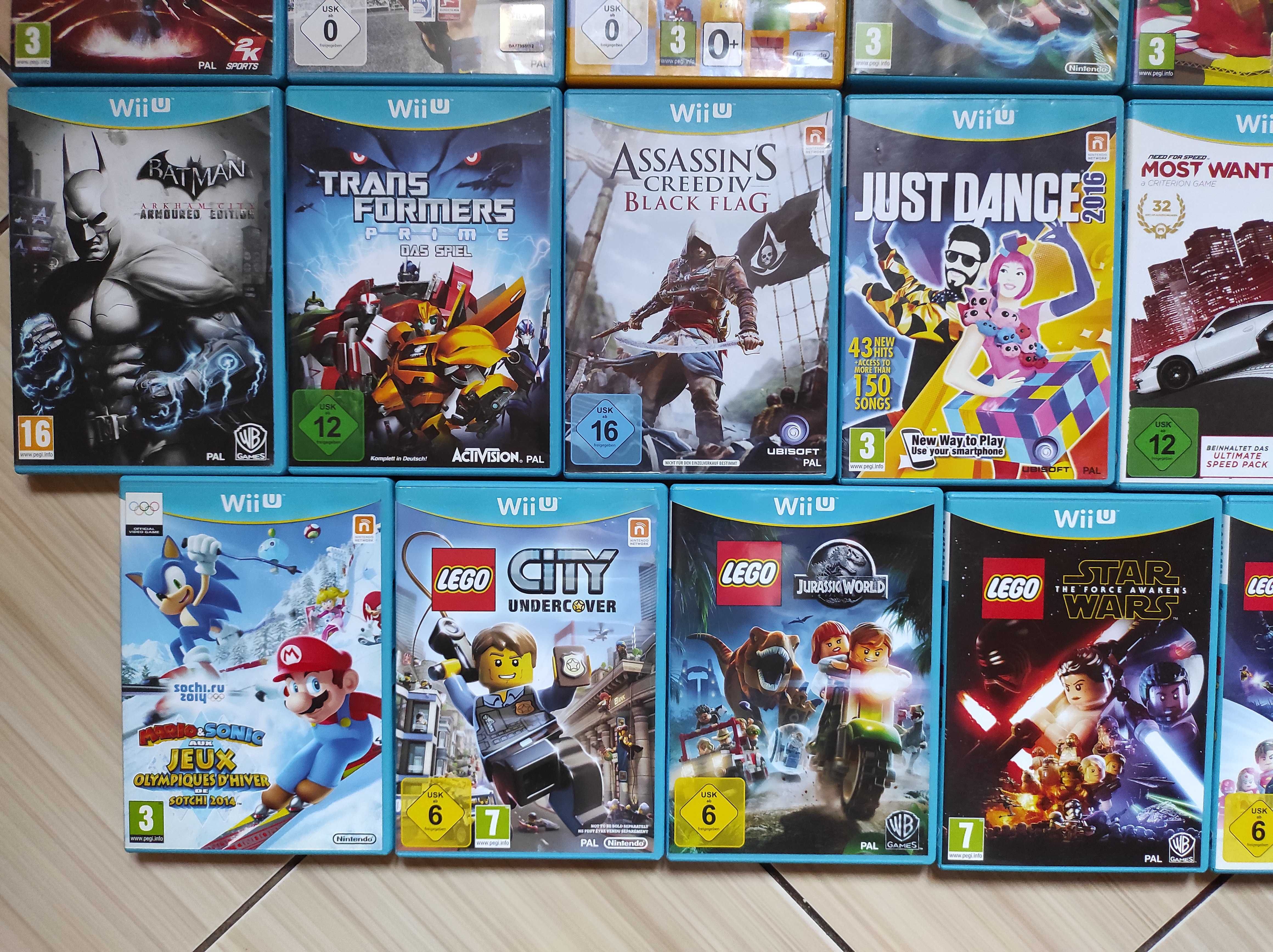 WiiU Mario Sonic Lego Just Dance NFS Marvel Batman Transformers Fifa