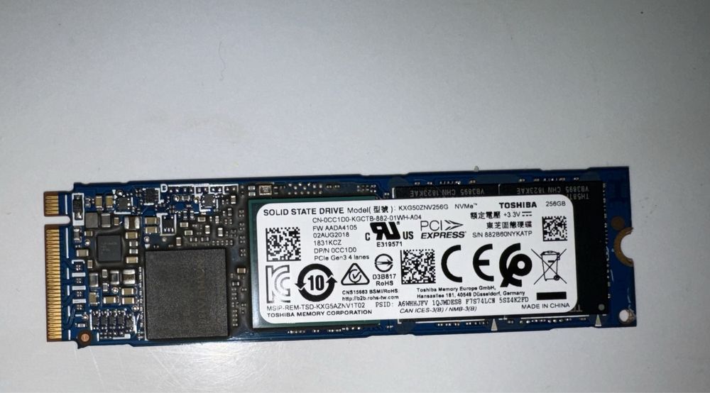 SSD Toshiba 256gb M.2 NVMe