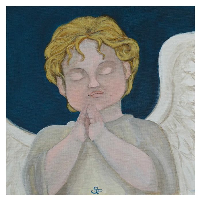 Картина с акрилни бои "Ангелче"