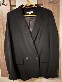 Черно двуредно сако H&M, 36 размер