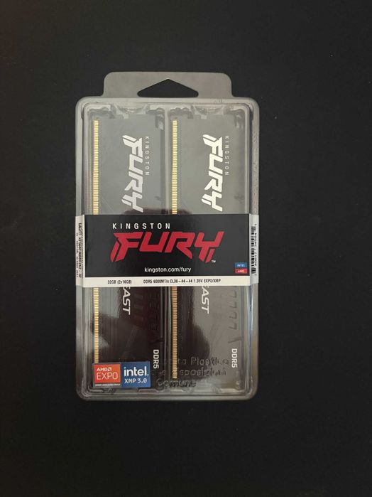 Kingston Fury Beast Black – 32GB (2x16GB) DDR5 6000MT/s.