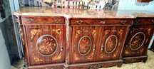 Comoda Servanta Bronz Portelan Marmura Lemn Masiv