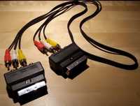 Cablu RCAx3 tata-tata + adaptoare SCART 2m
