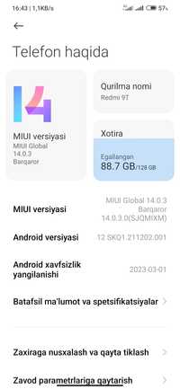 Andiroyid Redmi 9t