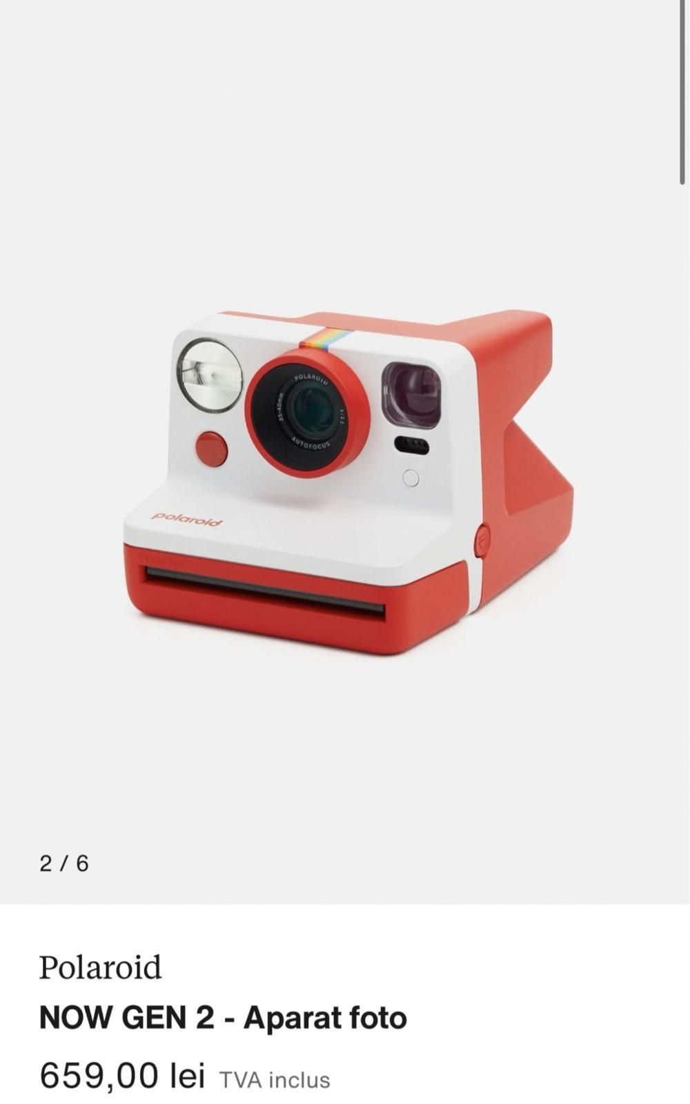 Camera Foto Instant Polaroid Now Gen 2 - Red Atentie produs SIGILAT