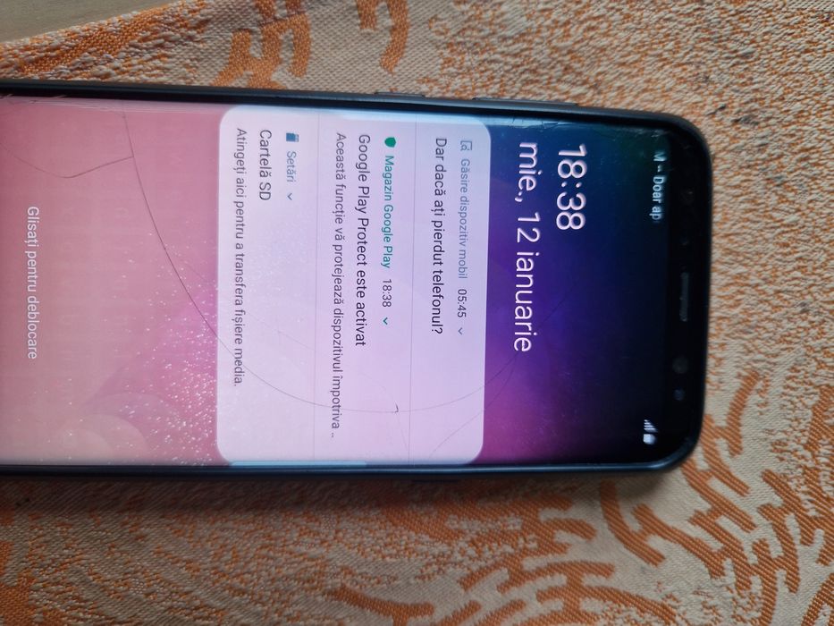 Samsung S8 fisurata sticla sau ecran functionabil fara accesorii