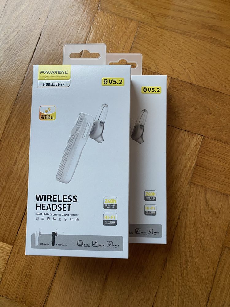 Căști Bluetooth Pavareal white