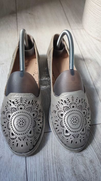 Balerini dama piele aurie Prego Shoes