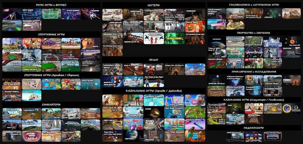 Закачка, установка 150+ игр на VR очки Meta Quest 3 512 Gb