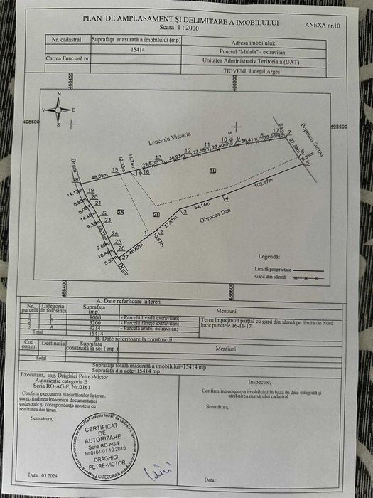 Vânzare teren cu livadă. Înconjurat de pădure