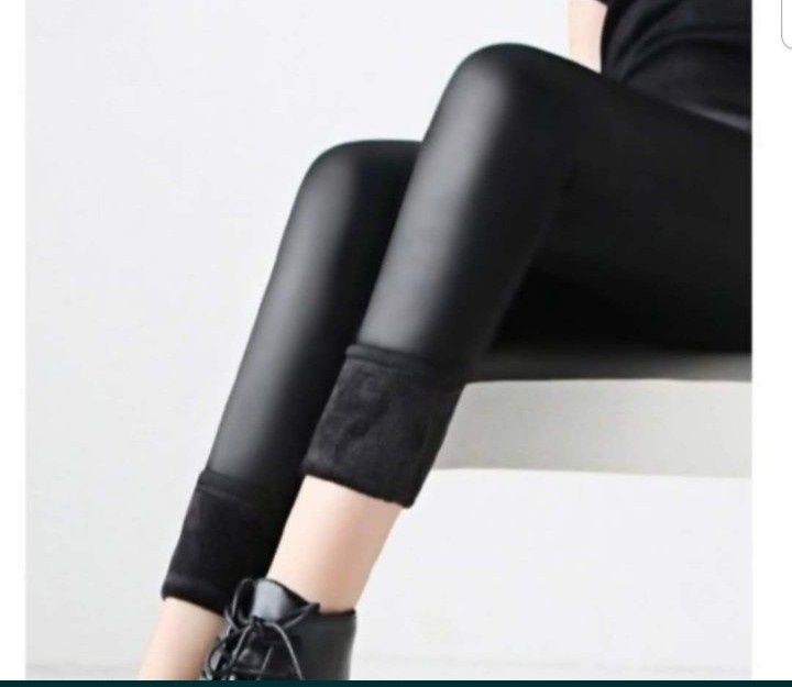 Colanți vatuiti imitație piele, sezonul rece, diverse marimi