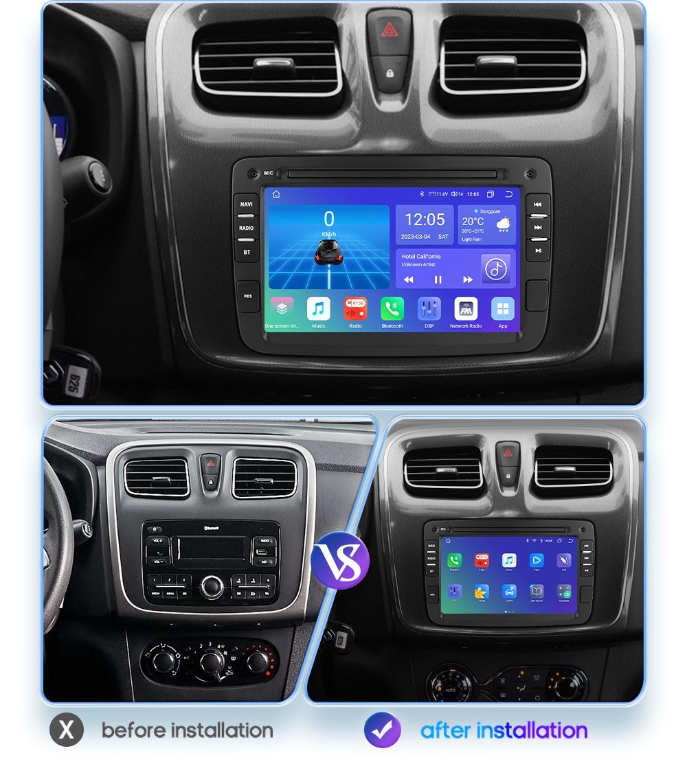 Navigatie Android Dacia Duster,Logan,Lodgy,Sandero,Captur,SimbolDokker