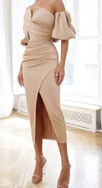 Rochie XS midi crem