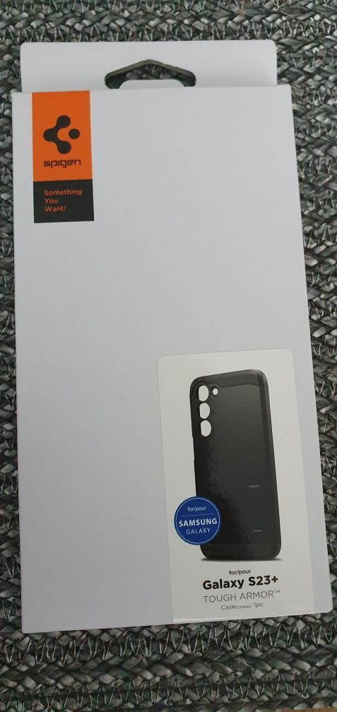 Pt Samsung S23+ Husa Spigen Tough Armor+ Set 2 Folii Protecție Spigen