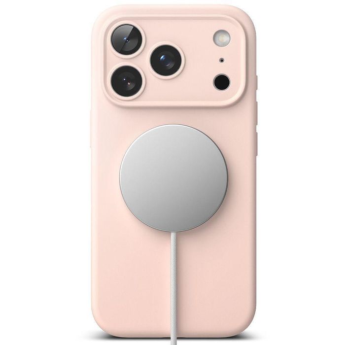 Калъф ringke silicone magnetic magsafe за iphone 17 pro max в цвят pin