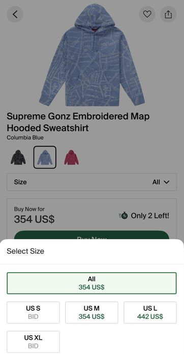Суитчър на Supreme Gonz Embroided Hooded Sweatshirt (Blue)