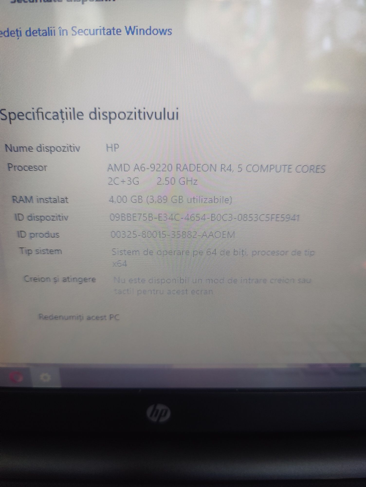 Vand Laptop HP foarte putin folosit
