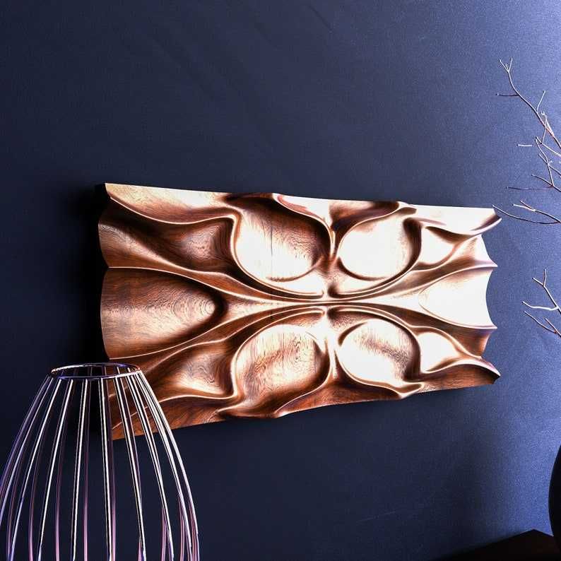 Panouri decorative din lemn masiv 3D, Sculptura CNC