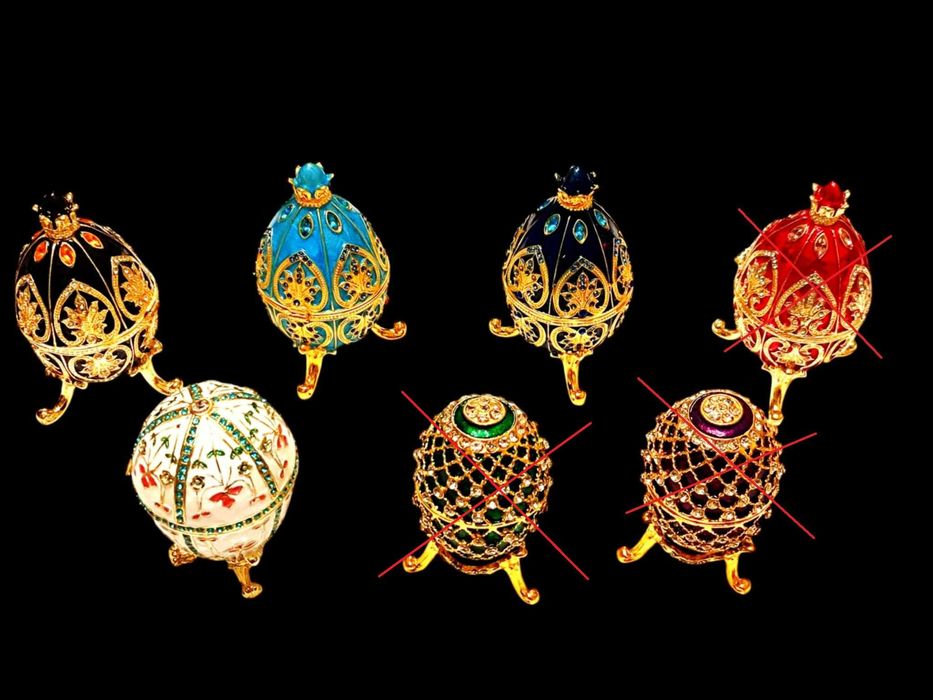 Кутии за бижута - Яйце тип"Фаберже" - различни модели и цвят!