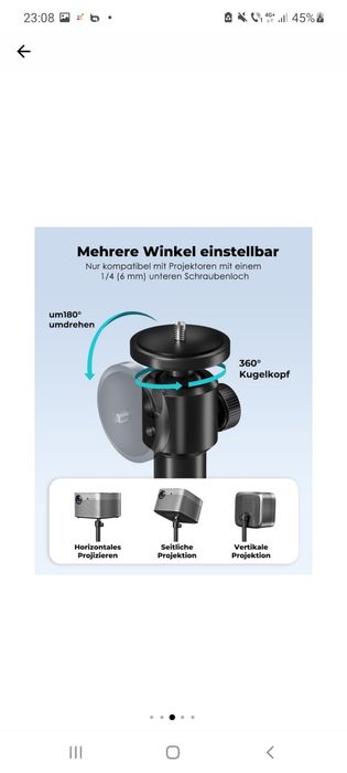 Suport universal pentru proiector , inaltime 88 cm, rotire 360°