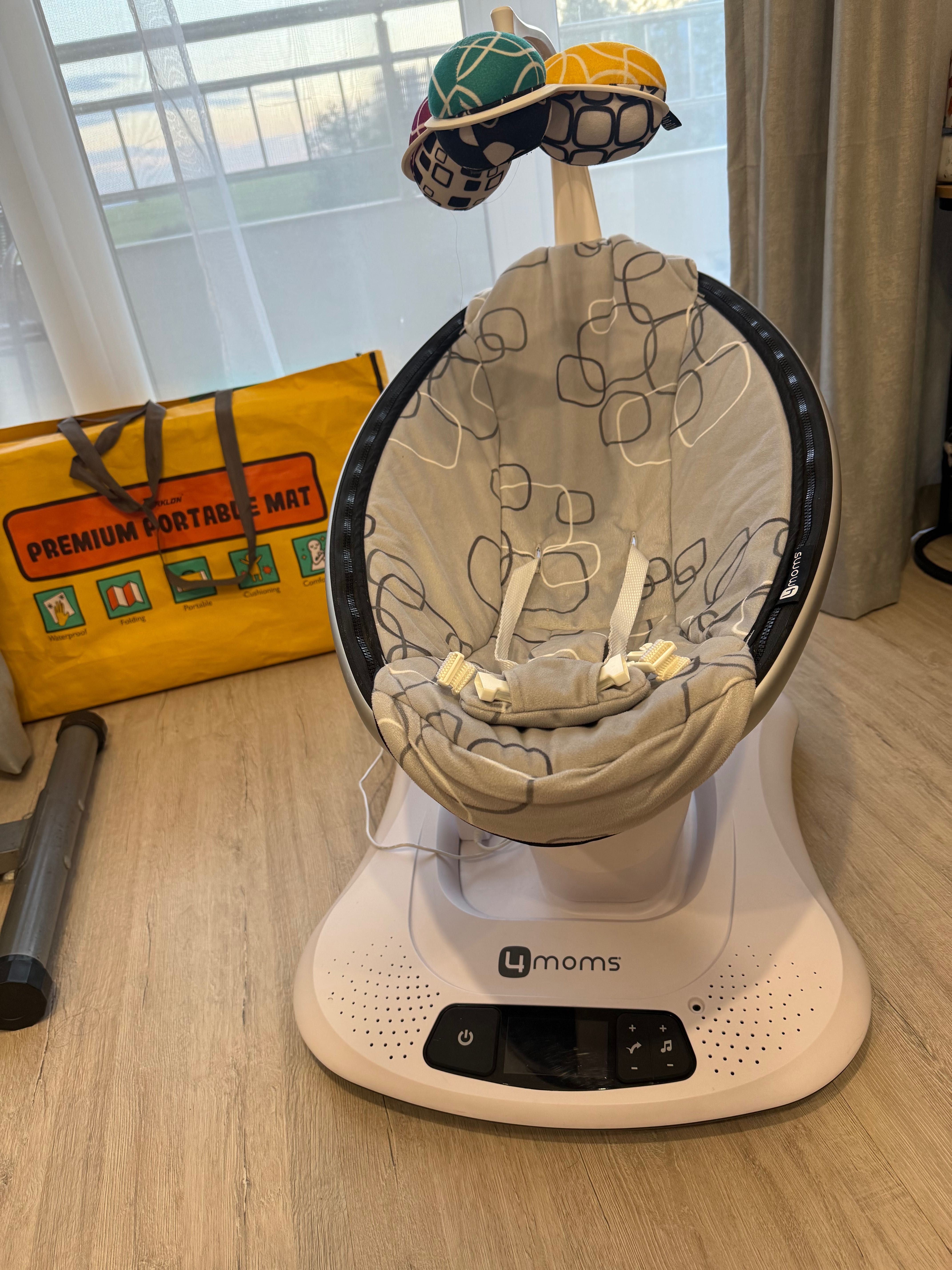 4moms mamaRoo бебешка люлка - Silver Plush -КАТО НОВА