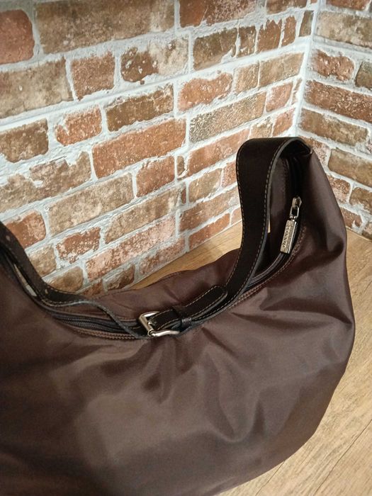 Дамска чанта кафява платнена шушляк