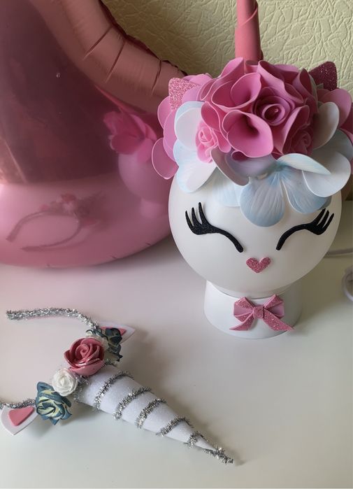 Ободок и светильник Единорожка