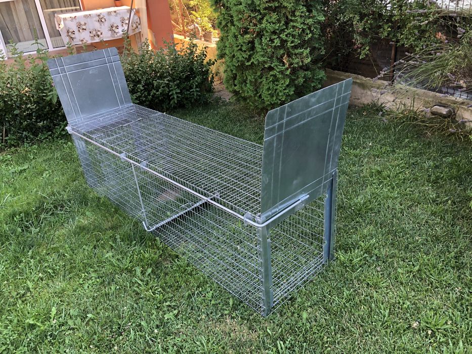 Capcana vulpi cu doua intrari -140/40/50 cm cu momeala vie!