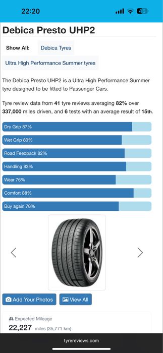 DEBICA 225/50R17 98Y presti uhp 2 XL FP