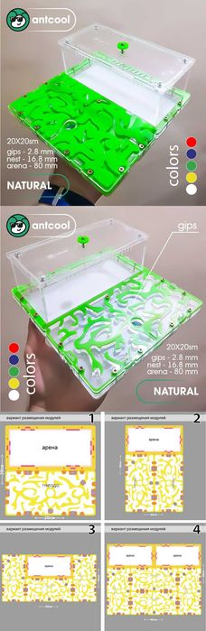 Формикарий, муравьиная ферма. Formikarium, chumolilar fermasi