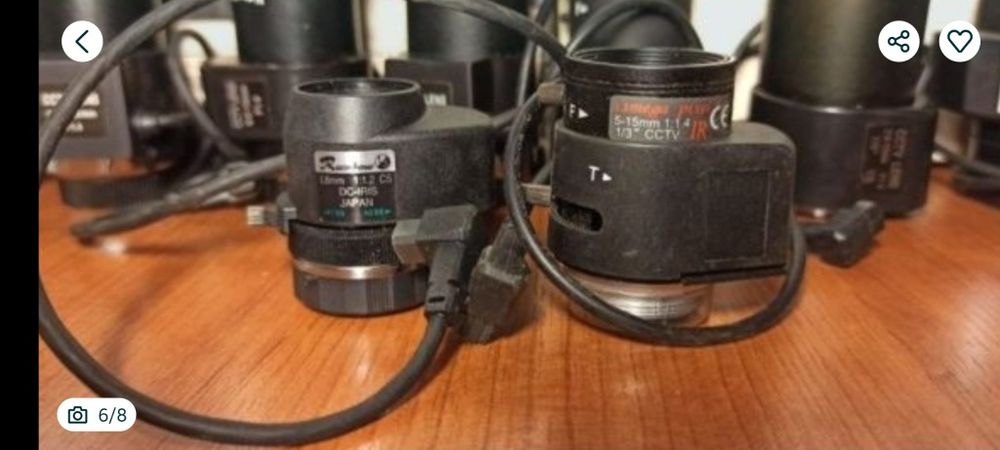 Obiective camere supraveghere CCTV , fix , manual și autoiris