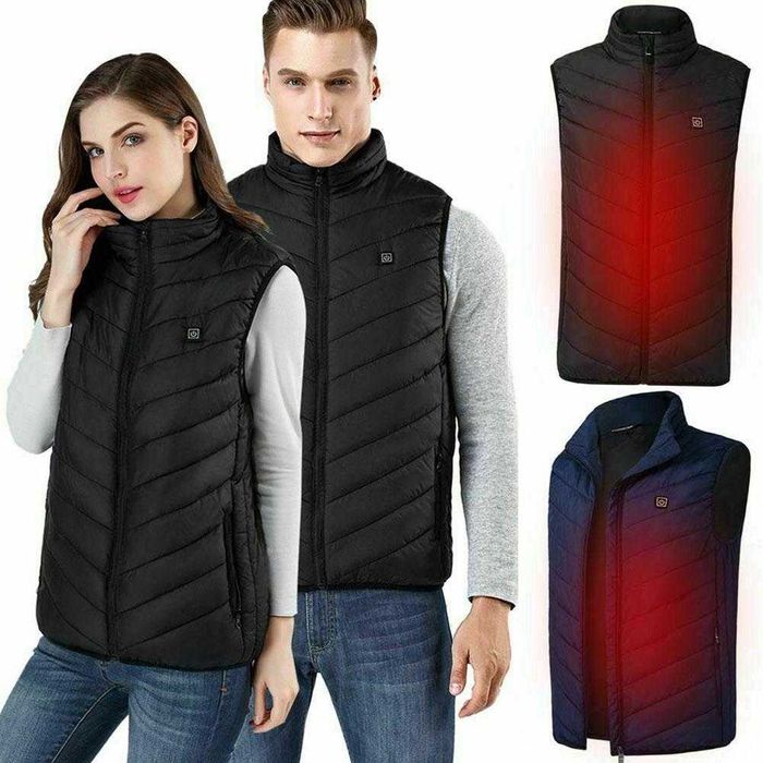 Vesta incalzita prin USB cu 9 zone de incalzire